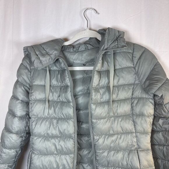 Antonio Melani Light Green Puffer Jacket With Hood Size XS Preowned - Picture 2 of 16